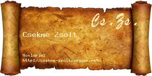 Csekme Zsolt névjegykártya